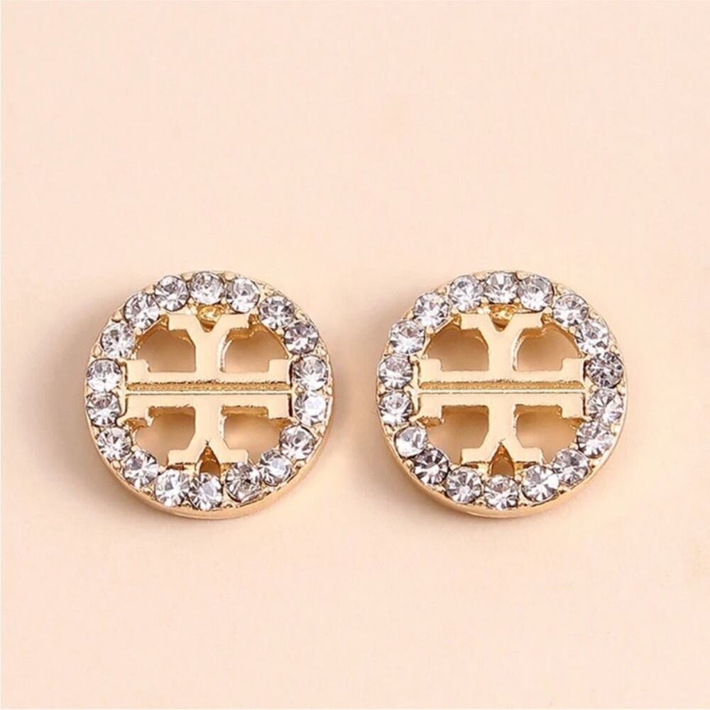 Tory Burch Gold and Silver Stud Earrings